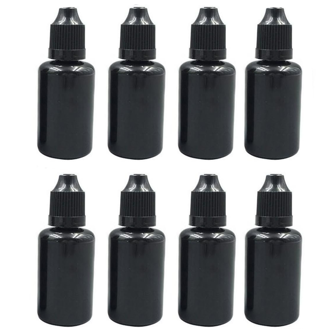 Juice Bottle Dropper - 5pcs 5-20ml Black Plastic Bottle Empty