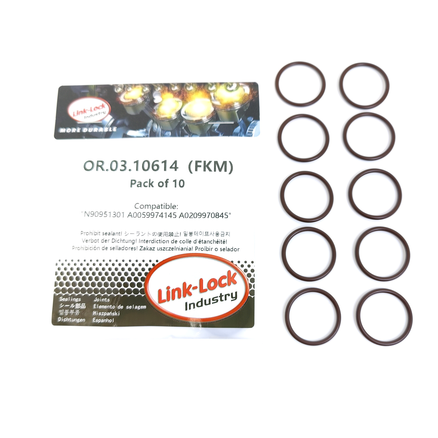 10PCS OR.03.10614 FKM Viton Se - Tank O-Ring Seal recension och pris