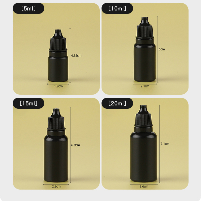 5pcs 5-20ml Black Plastic Bott - Juice Bottle Dropper recension och pris