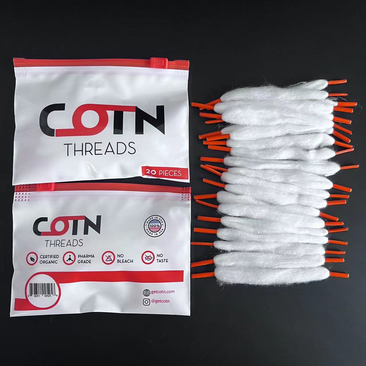 10Bag COTN Wick PreBuilt Organ - Cotton Wick Organic recension och pris
