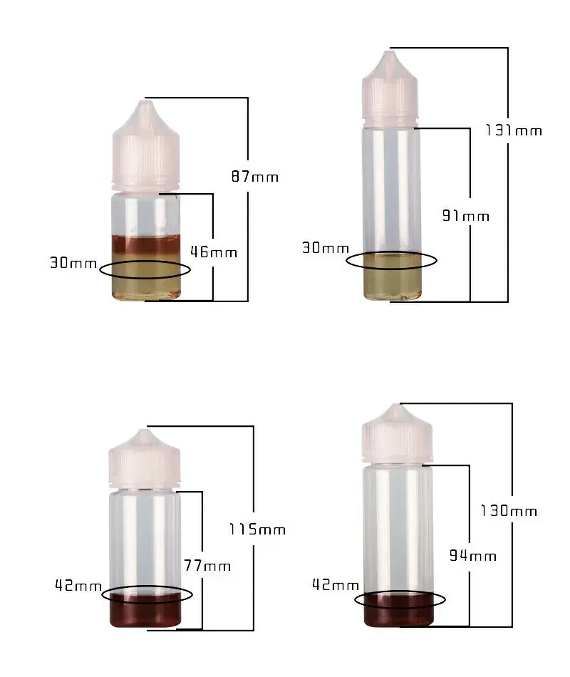 50PCS 30/60/100/120ml Empty Pl - Juice Bottle Dropper recension och pris